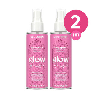 Kit 2x Body Splash Glow Dermachem 200ml Perfume Corporal Famme Dulce