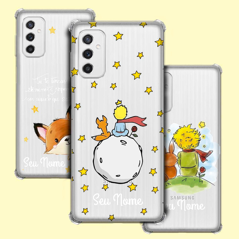 Capa Capinha - Samsung Galaxy M52 - O Pequeno Príncipe: Transparentes Personalizadas com Nome