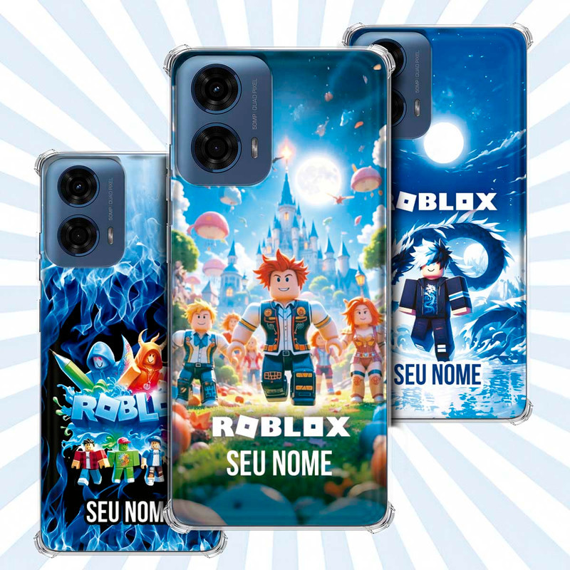 Capa Capinha - Motorola Moto G24 Power - Jogo Roblox Gamer Avatar Skin Personalizada Nome