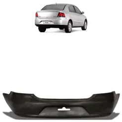 Parachoque Traseiro Voyage G5 2009 2010 2011 2012 Preto Liso