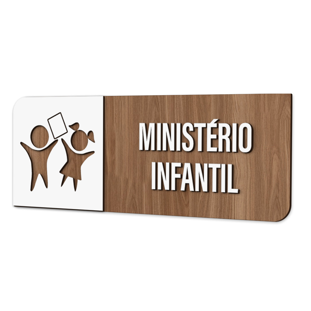 Placa Sinalização Indicativa Ministério Infantil em Oferta na Shopee