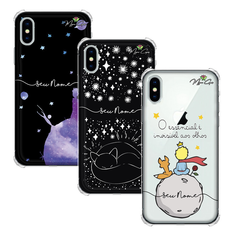 Capa Capinha - iPhone X - Pequeno Principe Personalizada com Nome