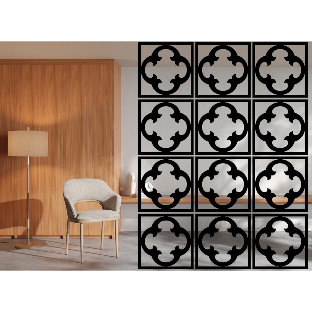 Kit de 75 Painéis Modulares em MDF 50x50cm - A Estética do Quadro Vazado na Sua Casa MDF