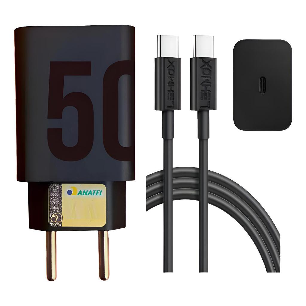 Carregador Turbo 50w Tipo C Para Motorola