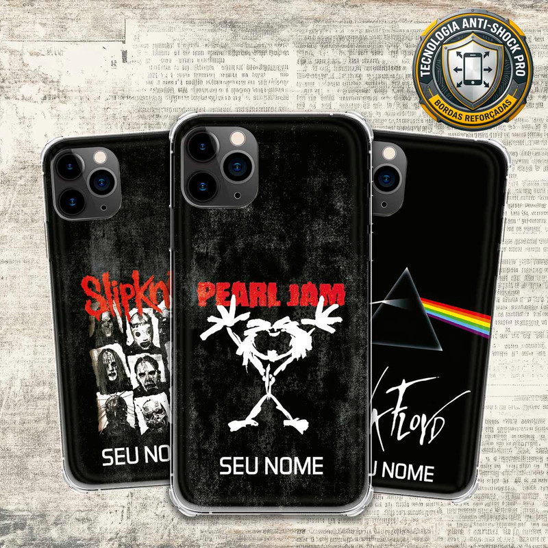 Capa Capinha - iPhone 11 Pro - Lendas do Rock Heavy Nu Metal Classico Grunge com Nome
