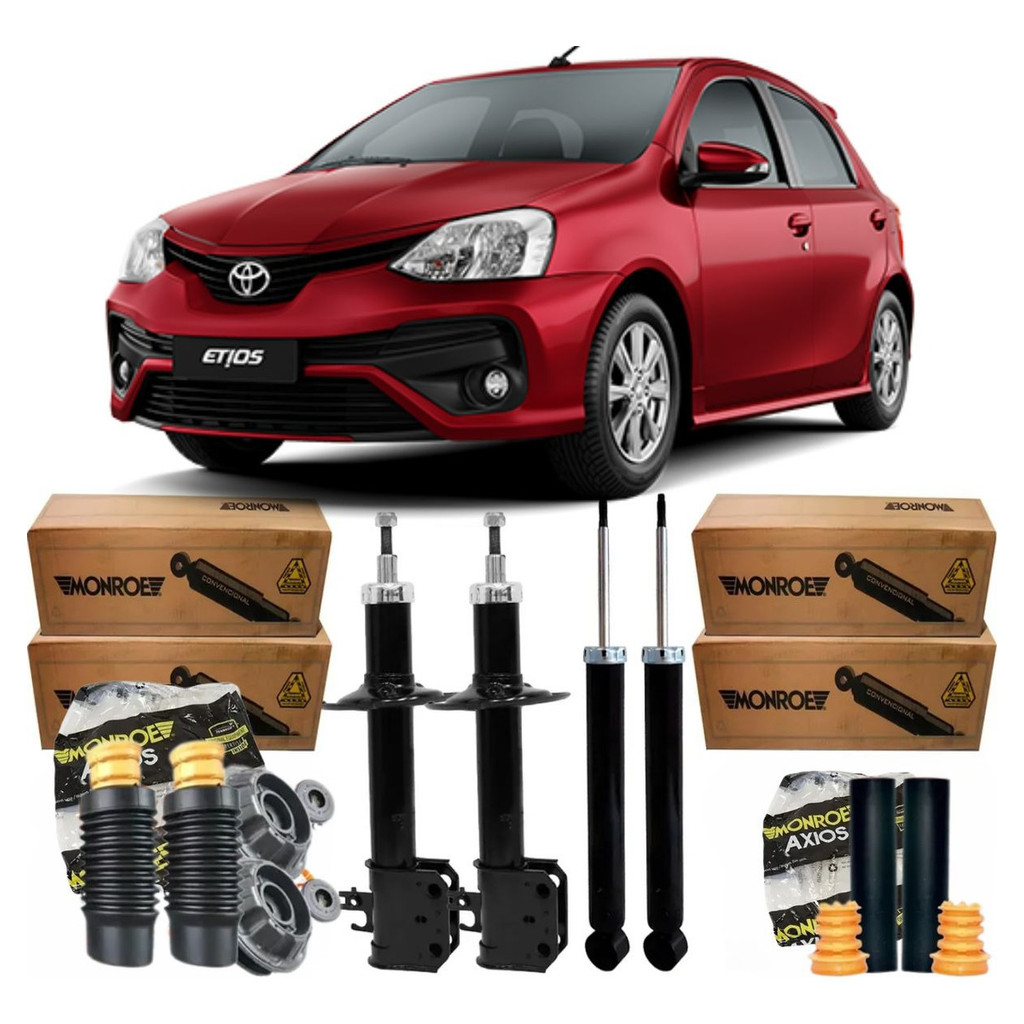 Kit Amortecedor Monroe Etios Sedan Sp004 Dianteiro Traseiro