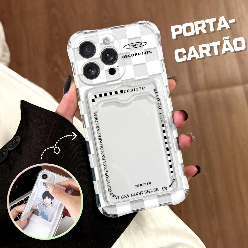 Capa Transparente Porta-Cartões para Xiaomi Redmi Note 14 13 12 11 11S 10 10S Pro 4G 5G Capinha Macia Silicone KB6092 — imagem 2 de 2