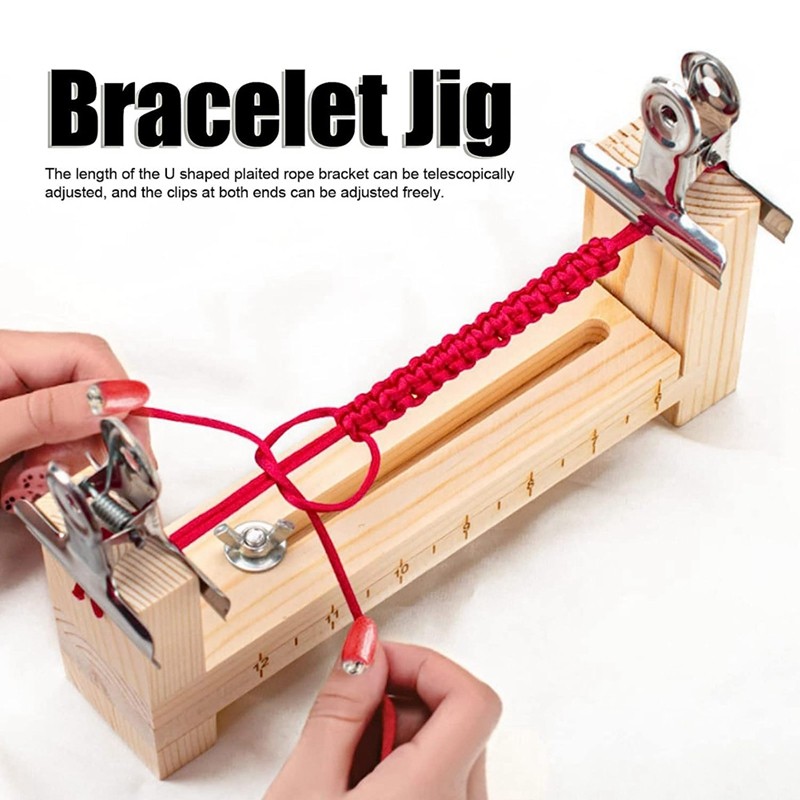 Paracord Gabarito Pulseira Fabricante De Madeira U Forma Escala DIY Mão Tricô Trança Ferramenta