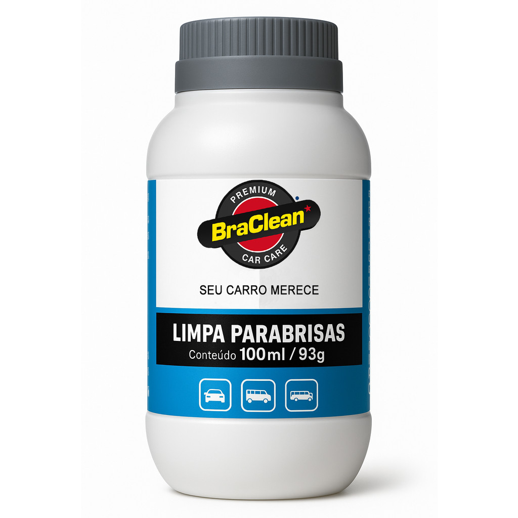 Fluido Aditivo Limpa Parabrisas Vidros 100ml Reservatório Remove Sujeira Poeira Gordura Marca Leve