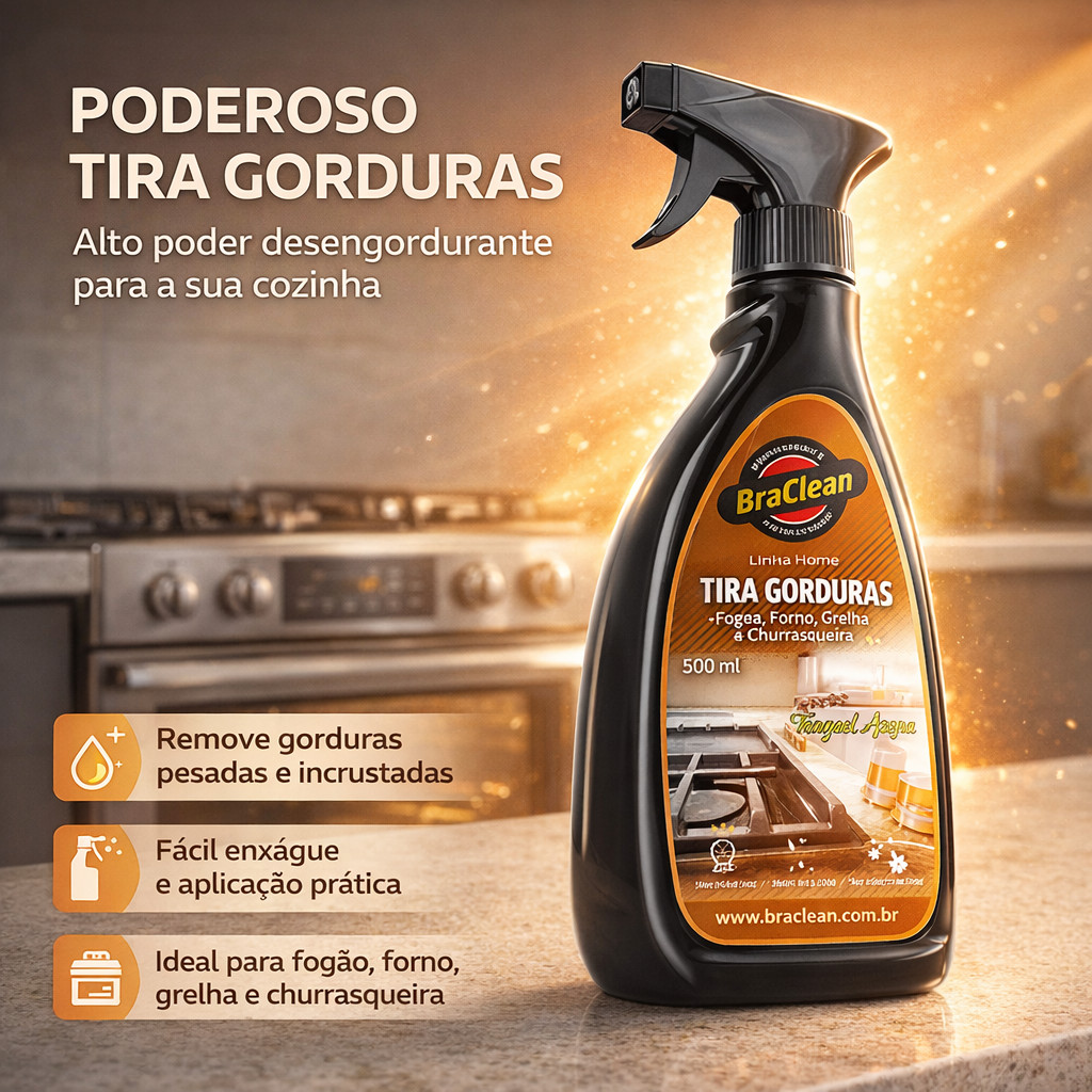 Spray Tira Gordura 500ml Multiuso Desengordurante Uso Profissional E Doméstico Eficência E Qualidade