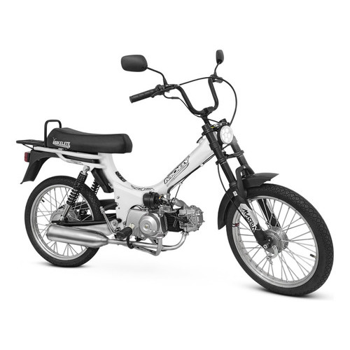 Moby 4 Tempos Bikelete 4 Marchas Cor Branco E Preta