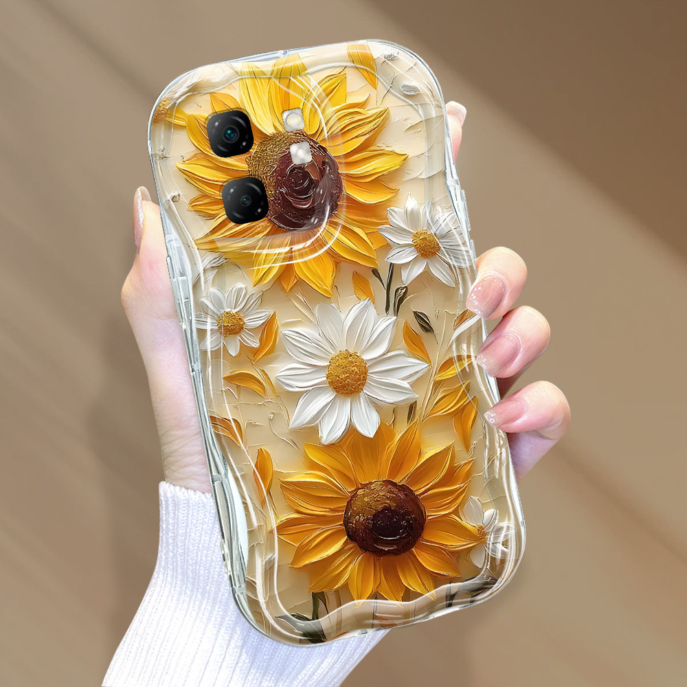 Capinha Para Infinix Smart 9 Hot 50i Capa de Silicone Macio Borda Wave Anti Choque Proteção Case NYW 3353