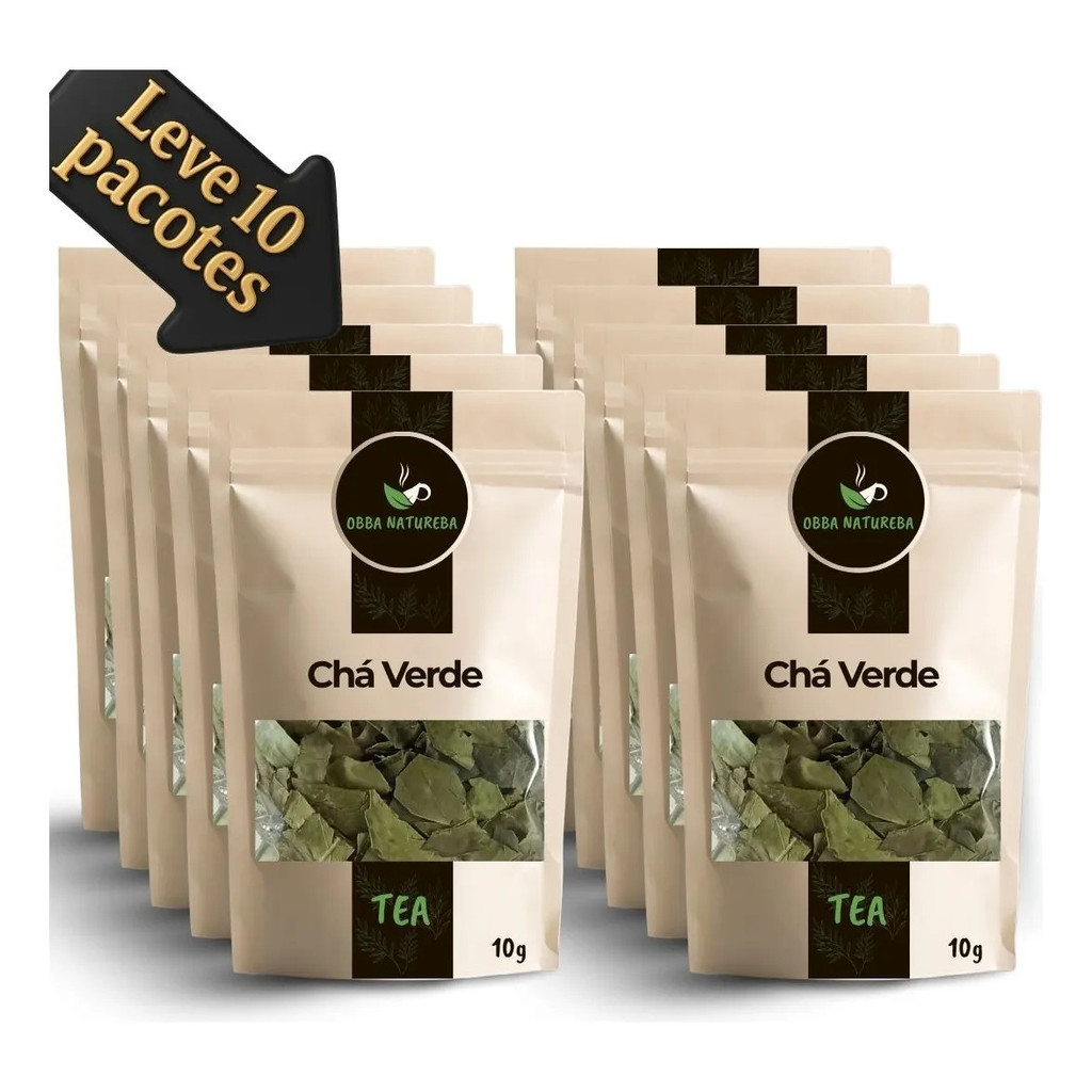 Chá Verde para Infusão Ideal para Chá Origem Natural-Com 10 Pacotes
