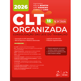 Clt Organizada-Consolidação das Leis de Trabalho - 15ª Edição 2026