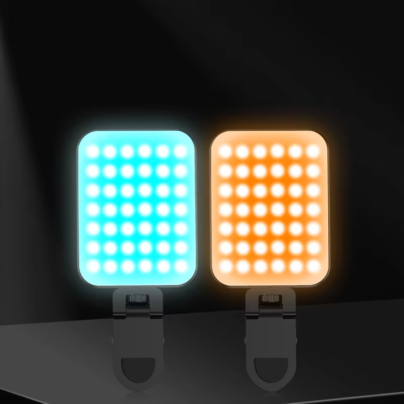 R RGB Fill Light Três cores LED luz ambiente compatível com celular Tablet PC Avaliação da loja - LED tricolor