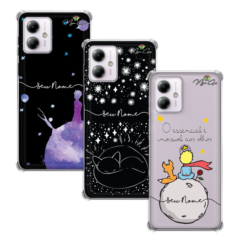 Capa Capinha - Motorola Moto G14 - Pequeno Principe Personalizada com Nome