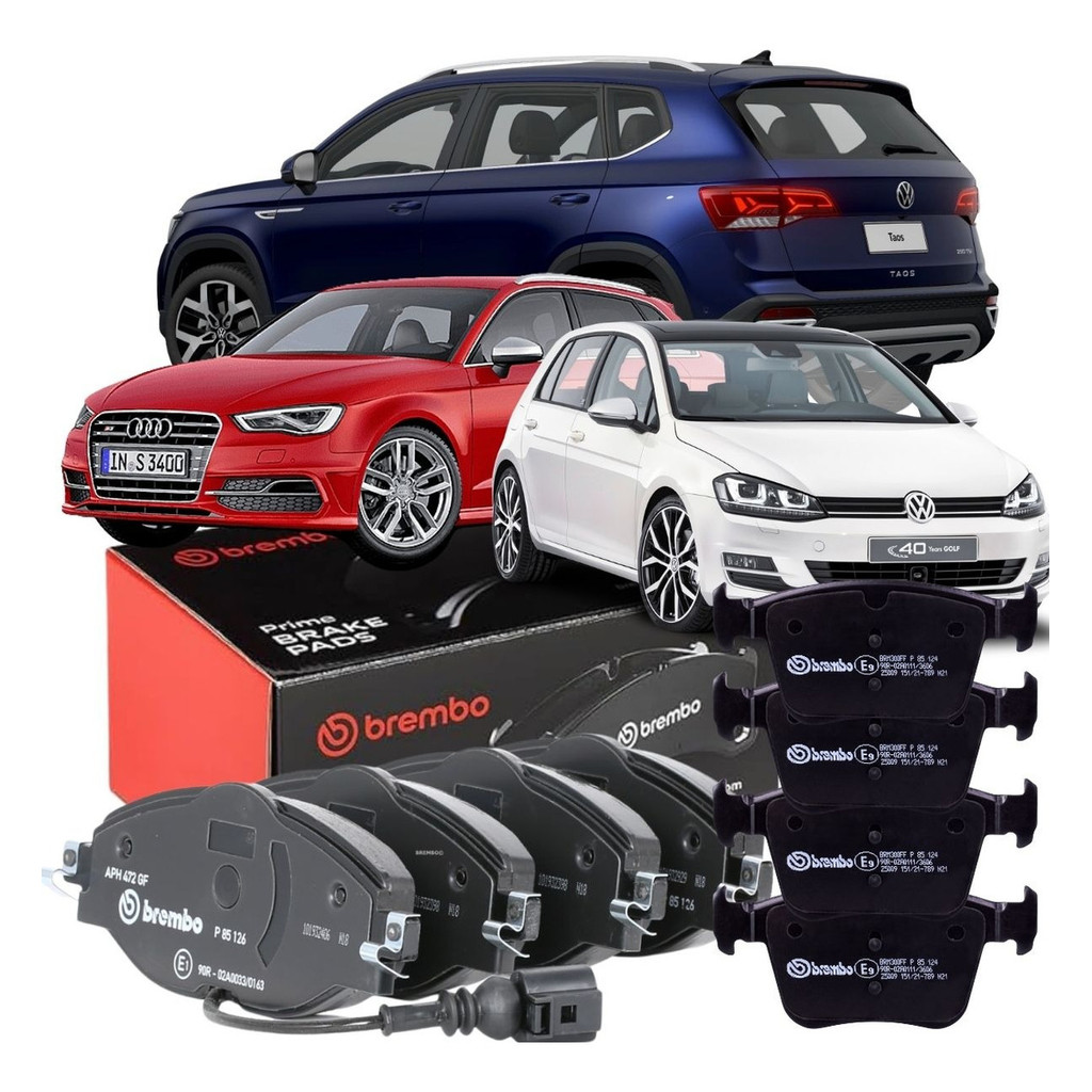 Pastilha Freio Dianteiro Traseiro Brembo Jetta 2.0 Gli 19-21