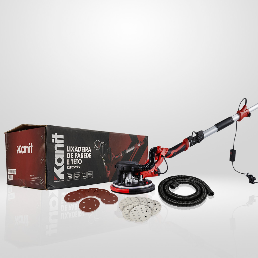 Lixadeira Girafa Parede Teto Kanit 900W Professional Lixadeira Gesso Massa Corrida Fita LED Dobrável