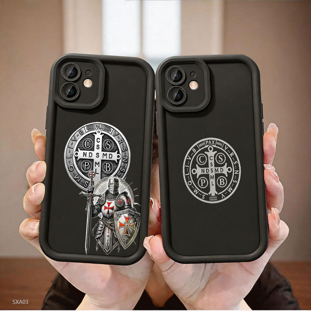 Capinha Cavaleiro de São Bento Para Samsung A16 A15 A14 A13 A12 A11 A07 A06 A05 A04 A03 A10 A10S 4G 5G Macia Case DB011