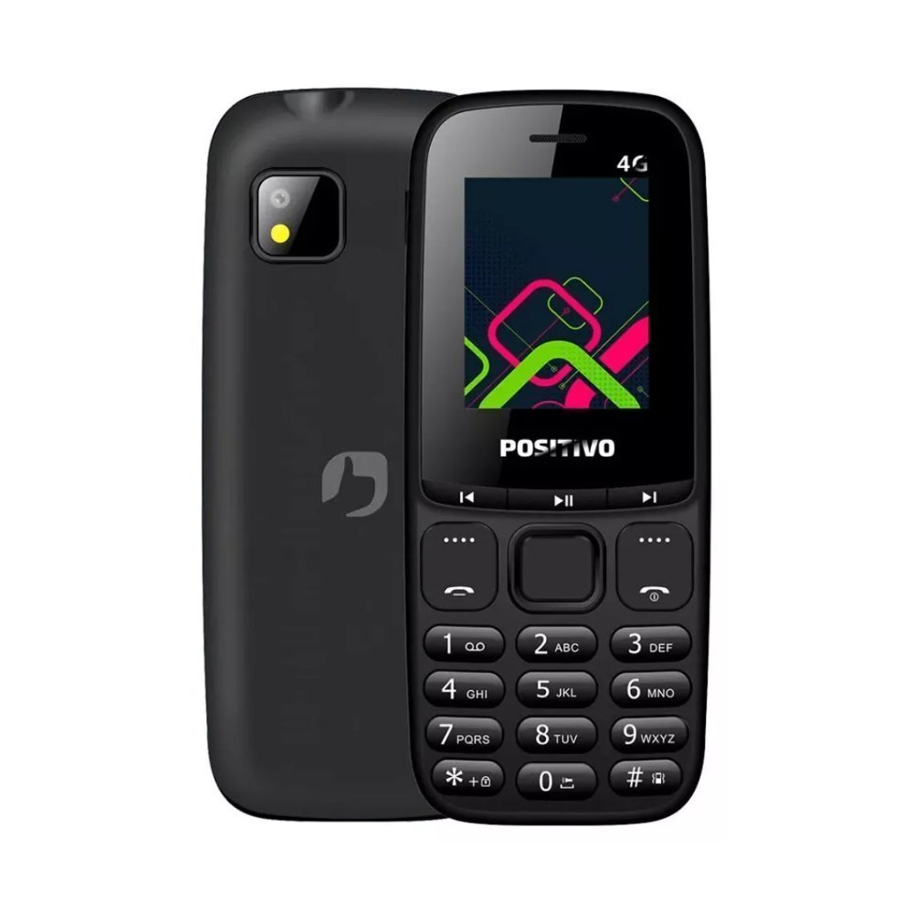 Celular Positivo P26 4G Dual SIM Tela 1,8 Rádio FM Preto