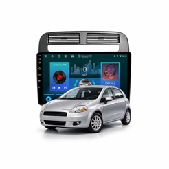 Multimidia Punto 2008 A 2012 2+64gb Quadcore 9p Carplay Android Auto Com GPS E Wifi