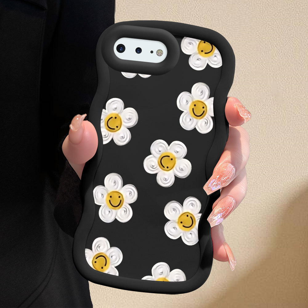 Capa Flor Girassol Para iPhone 7 8 6 6S Plus Capinha Macia De Silicone Celular 0416 MKL