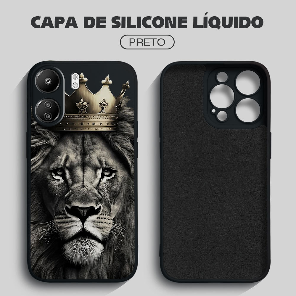 Capinha Jesus Leão Para Xiaomi Redmi 13C 4G Capa Macia Silicone Aveludada Protetora Case YT 0412