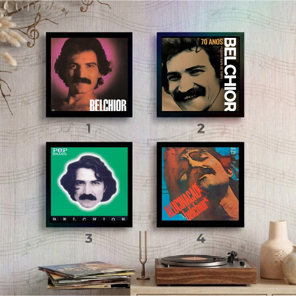 Quadro Belchior MPB/Brasil Capa de Álbum Decorativo
