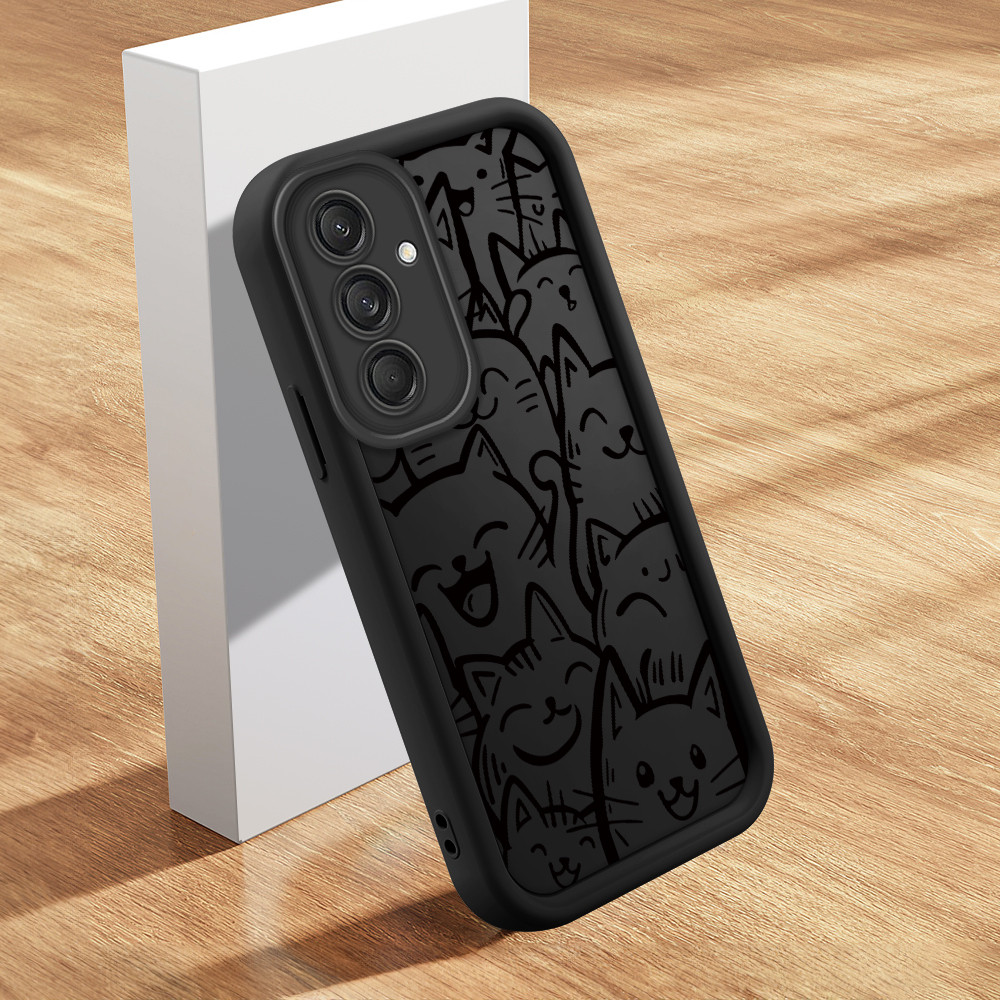 Capinha Gato Fofo Para Samsung Galaxy M55 5G Capa De Celular Macia Silicone Prot