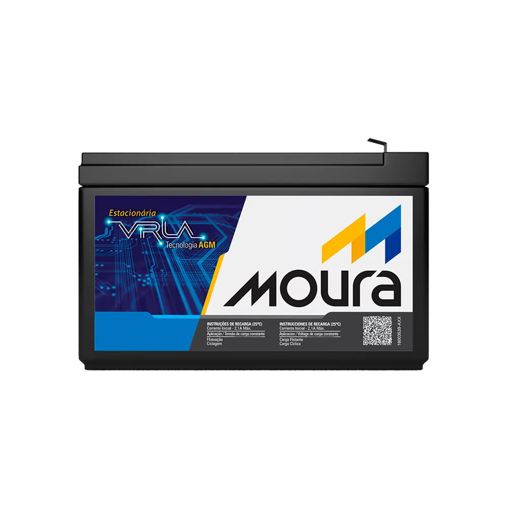 Nobreak Bateria Estacionária Moura 12mva-9 Vrla Ups Alarme