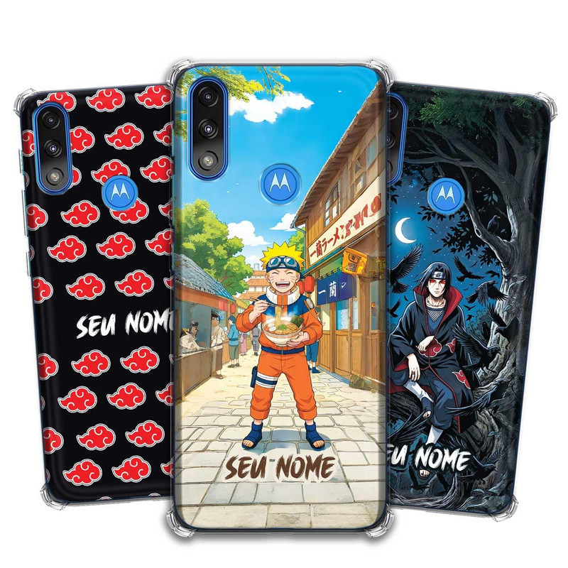 Capa Capinha - Motorola Moto E7 Power -  Naruto Shippuden Hokage Itachi Kakashi Personalizada Nome