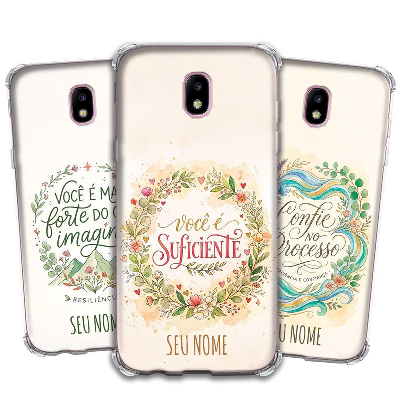 Capa Capinha - Samsung Galaxy J5 - Frases Inspiradoras Motivacionais Personalizada Nome