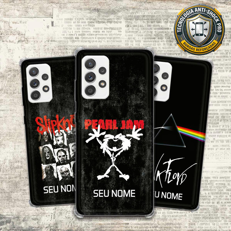Capa Capinha - Samsung Galaxy A52S - Lendas do Rock Heavy Nu Metal Classico Grunge com Nome