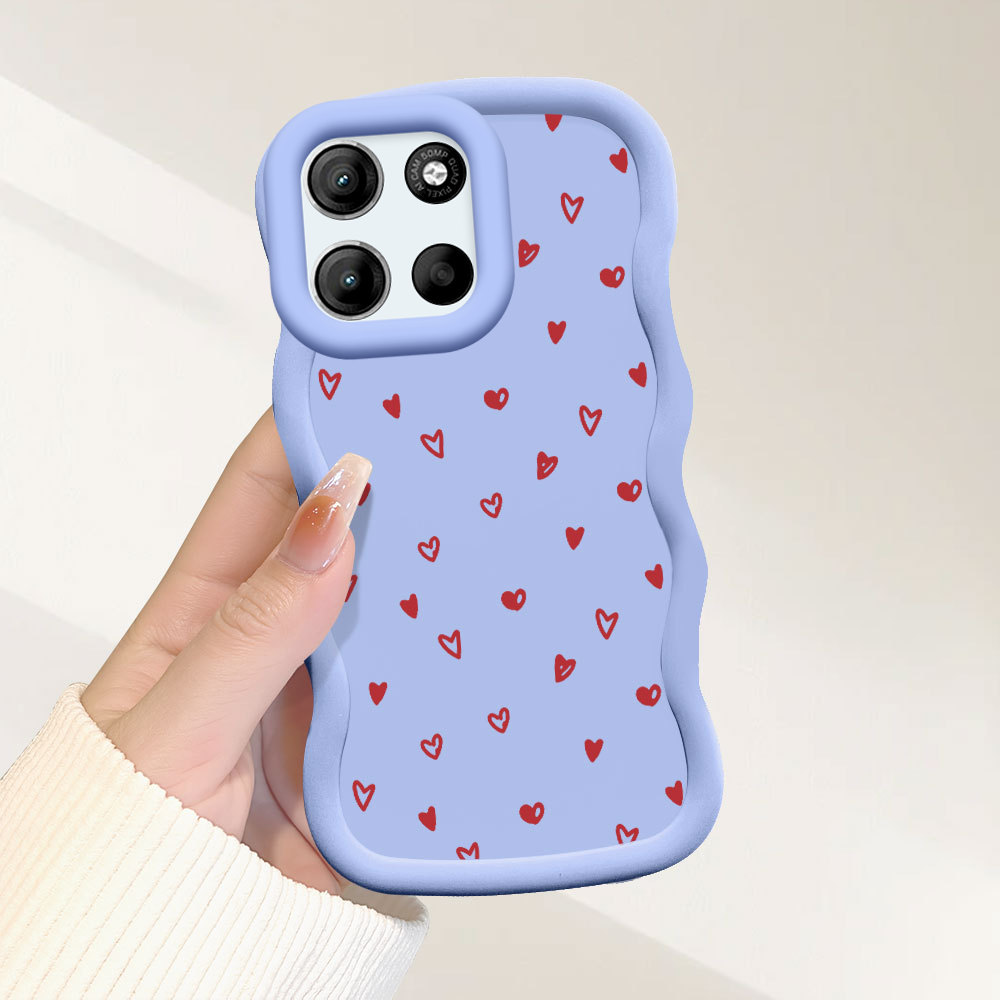 Capinha Desenho Para Motorola Moto G15 G17 Capa De Silicone Macia Estilo Simples Macaron Case 0368