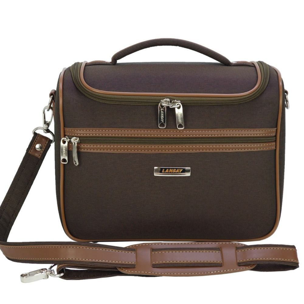 Frasqueira Bordo Lansay Lyon Plus Marrom Necessaire