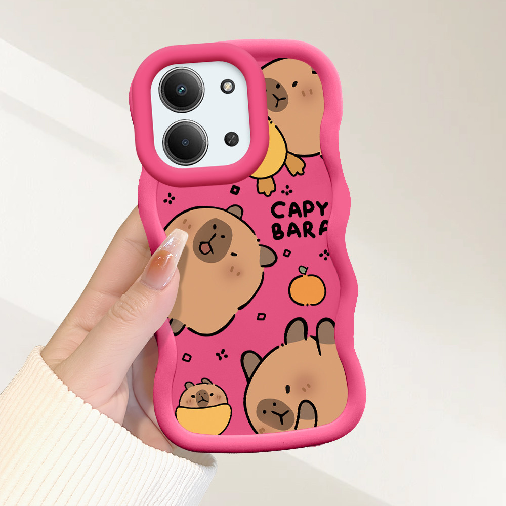 Capinha Para Xiaomi Redmi 15C 4G Capa Silicone Macio Protetora De Telefone Simple Capivara Case MKL0115