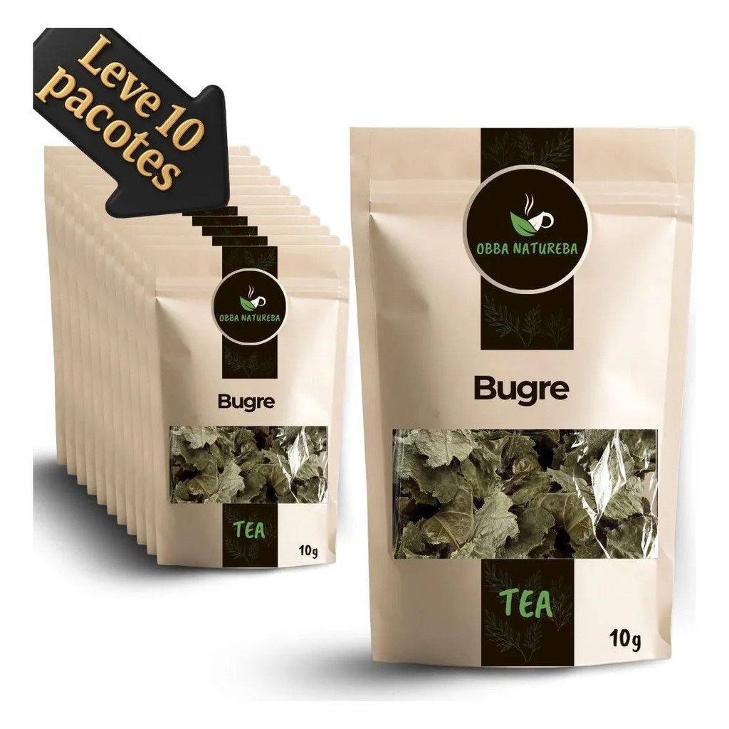 Erva Natural de Bugre Folhas para Chá - Receba 10 Unidades Alta Qualidade Folhas Para Infusão