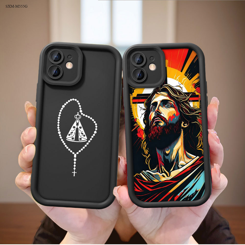 Capinha de Silicone Preta Para Samsung Galaxy M55 M54 M53 M34 M31 M23 M22 M12 M1