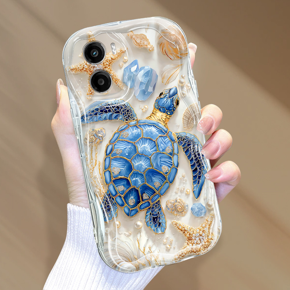 Capinha Para Motorola Moto G05 Kawaii Silicone Tartaruga Marinha Capa Case NYW3395