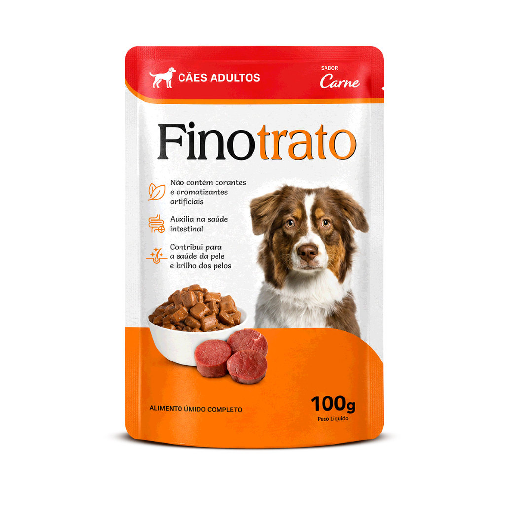 Sachê Finotrato Cães Adultos Sabor Carne 100g