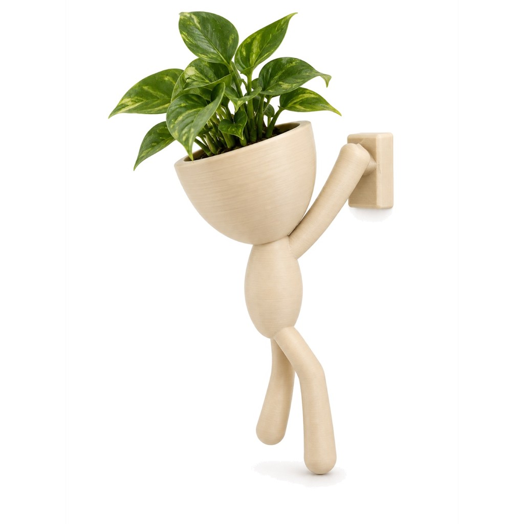Vaso Cachepot de Parede Decorativo Bonequinho Escalador para Plantas