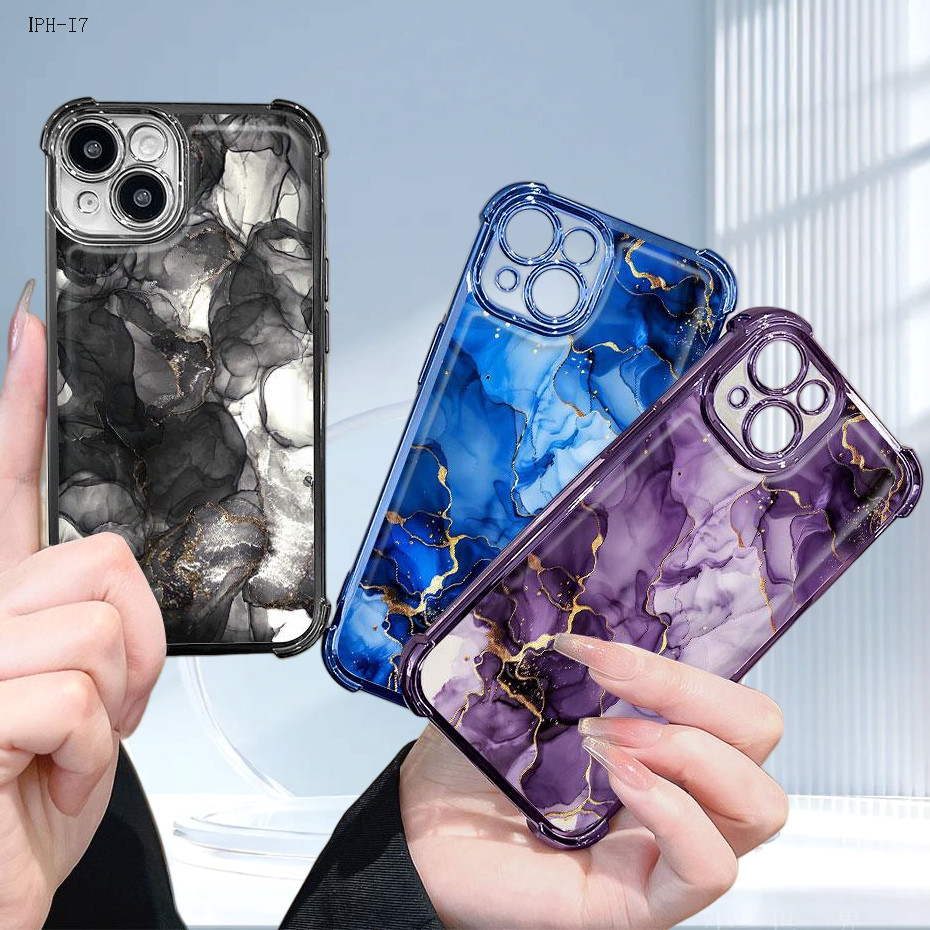 Capa Anti Impacto Transparente Luxo Para iPhone 17 17E 16 16E 15 14 13 12 11 XR 7 8 SE Pro Max Plus Capas 0975FS