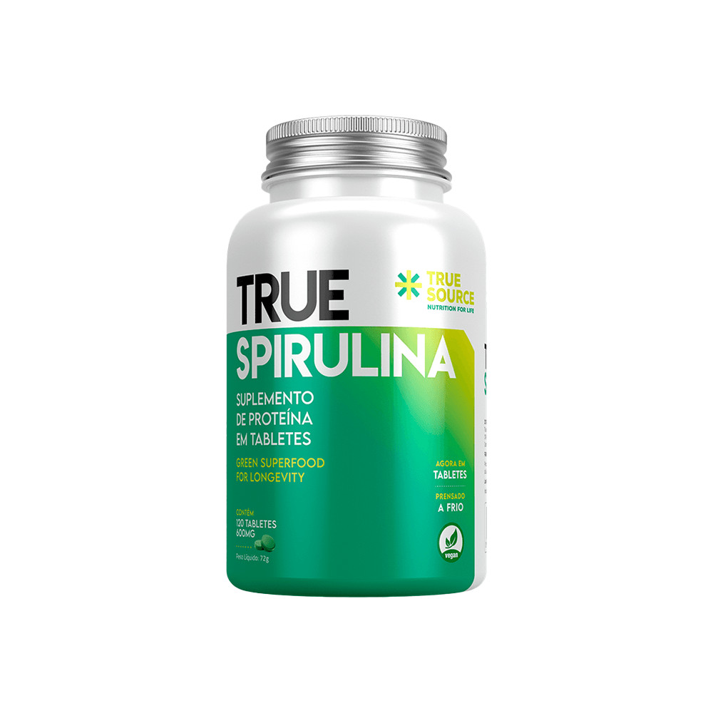True Spirulina 600Mg C/ 120 Tabletes em Oferta na Shopee
