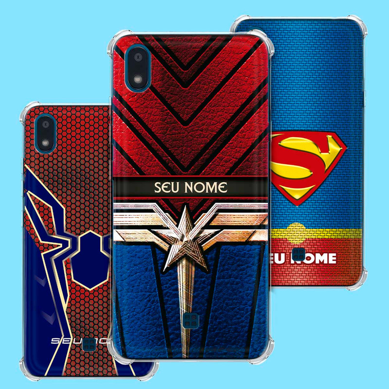 Capa Capinha - LG K8 Plus - Super Heróis Multiverso HQ Personalizada com Nome