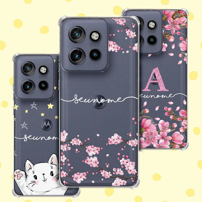 Capa Capinha - Motorola Moto Edge 60 Neo - Transparente Personalizada Nome Inici