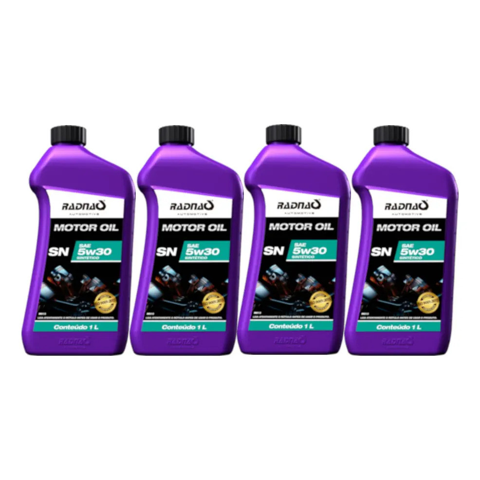 Oleo Motor Radnaq 5w30 Sn Sae Sintético 4 Unidades