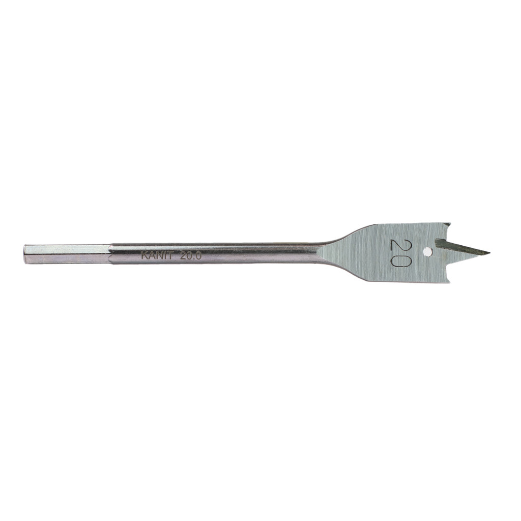 Kit 5 Brocas Chata Madeira 20x150mm Hexagonal Aço Carbono
