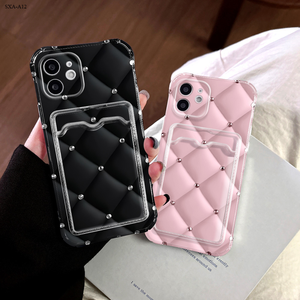 Capa Transparente Porta-Cartões Anti-Impacto para Samsung Galaxy A17 A16 A15 A14 A13 A12 4G 5G Capinha Macia KB6131