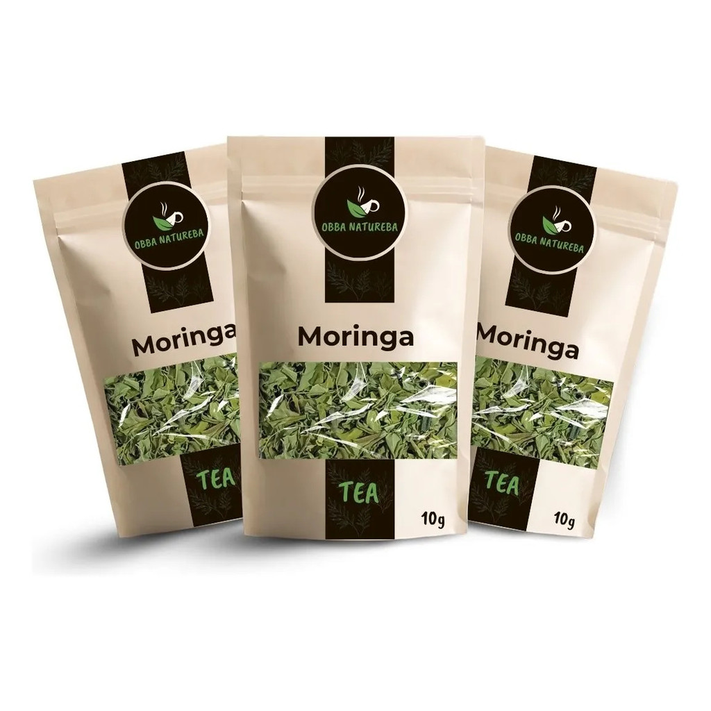 Leve 3 Pacotes Chá Moringa Folhas Selecionadas Erva Natural Para Infusão