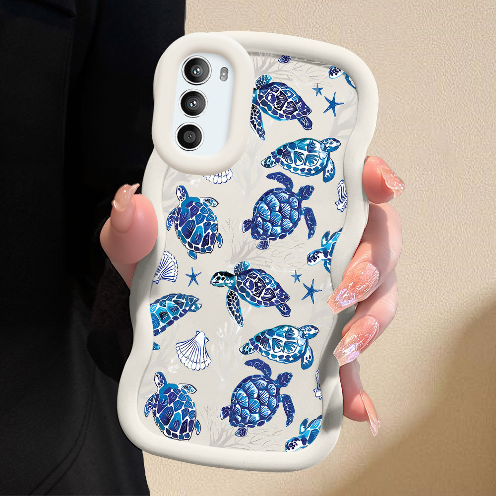 Capinha Fofo Para Motorola Moto G52 G82 5G Capa De Silicone Macia Estilo Simples Macaron Case 0471